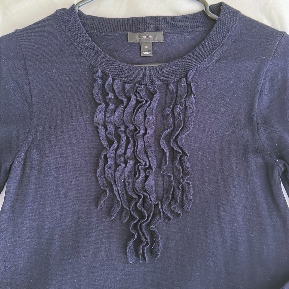 J Crew | Merino Wool Ruffle Sweater